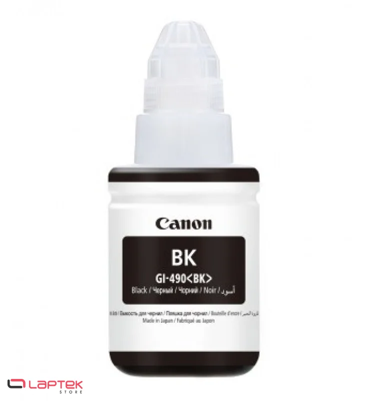 Encre Compatible Canon GI-490BK Noir – Adaptable CANON - Vue 1 | Laptek Store Tunisie