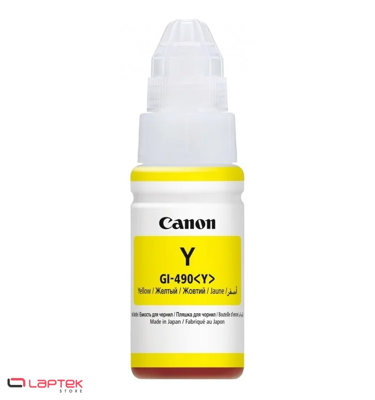 Encre Compatible GI-490Y Jaune – Adaptable pour Canon Pixma G1400 / G2400 / G3400 / G4400 CANON - Vue 1 | Laptek Store Tunisie