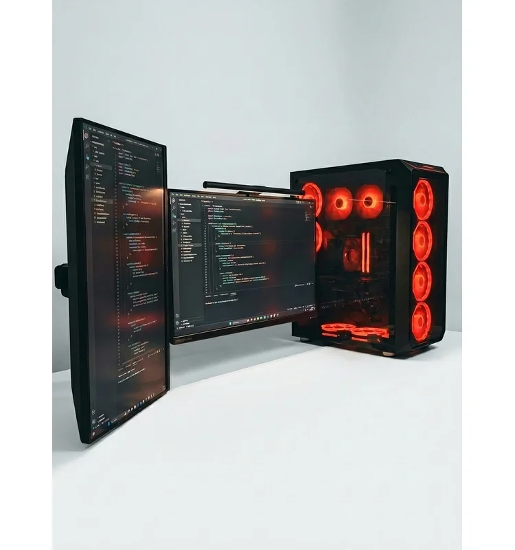 Full SETUP GAMER I7 11700 - 512 SSD NVME - 32 RAM DDR4 3200Mhz - Double Ecran - Vue 1 | Laptek Store Tunisie