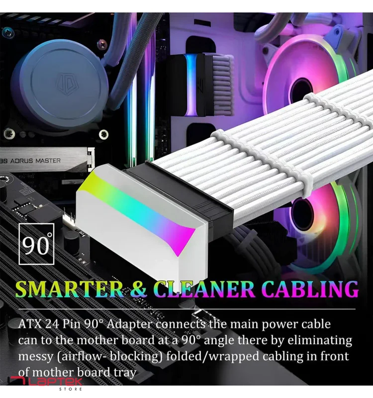 L’adaptateur ATX 24 PIN 90° MCA-L24 WHITE - Miniature 5