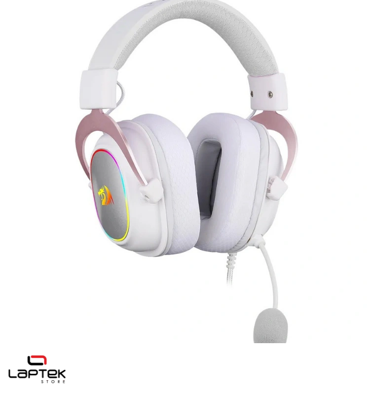MICRO CASQUE GAMER - Redragon Zeus-X H510 BLANC/ROSE REDRAGON  - Vue 1 | Laptek Store Tunisie