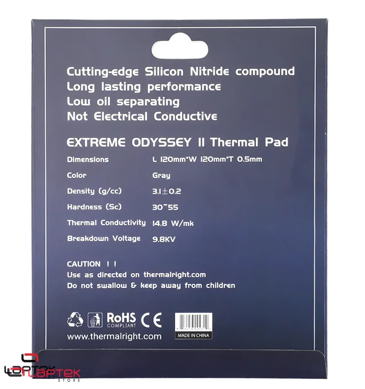 ODYSSEY 2ᵉ Génération Pad Thermique 120×120×0.5 mm – Haute Conductivité 14.8 W/m·K – Refroidissement CPU/GPU/SSD Thermalright - Miniature 2