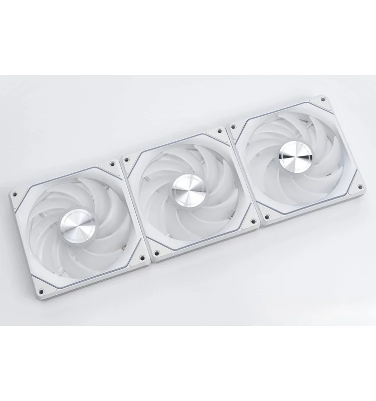 Pack 3 Ventilateurs AIYOUNGO GAUSS FAN White – 120mm, Pales Inversées (Reverse Blade) & ARGB - Vue 1 | Laptek Store Tunisie