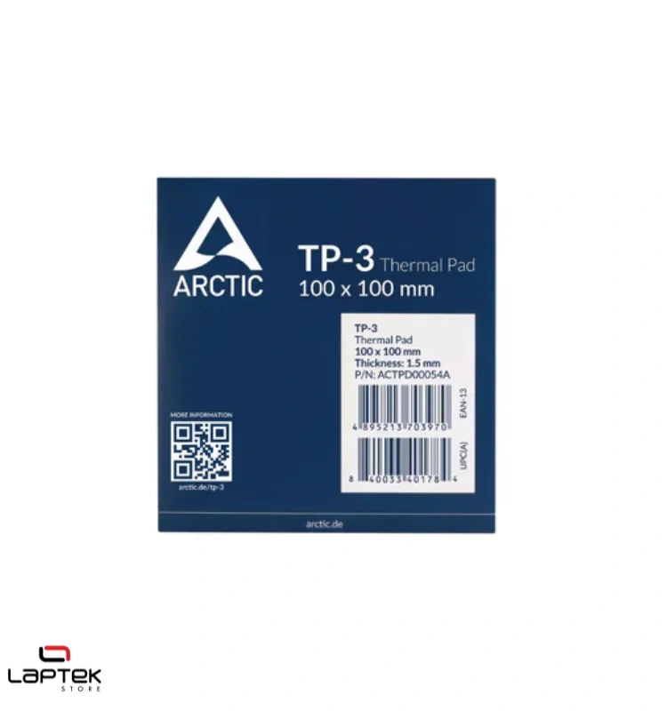 Pad Thermique Arctic TP-3 100 x 100 x 1mm – Bleu Arctic - Vue 1 | Laptek Store Tunisie