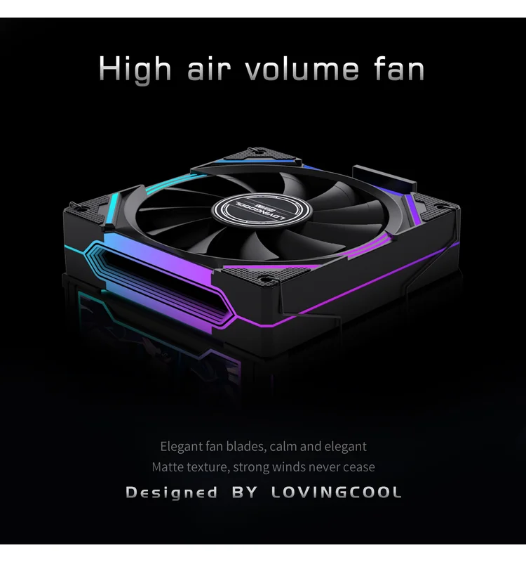 Refroidisseur Processeur LovingCool LC-J160B ARGB Black LOVINGCOOL  - Miniature 3