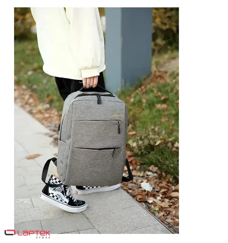 Sac à dos pour Pc Portable 15.6" BACKPACK + Sacoche + Trousse - Gris - Miniature 8