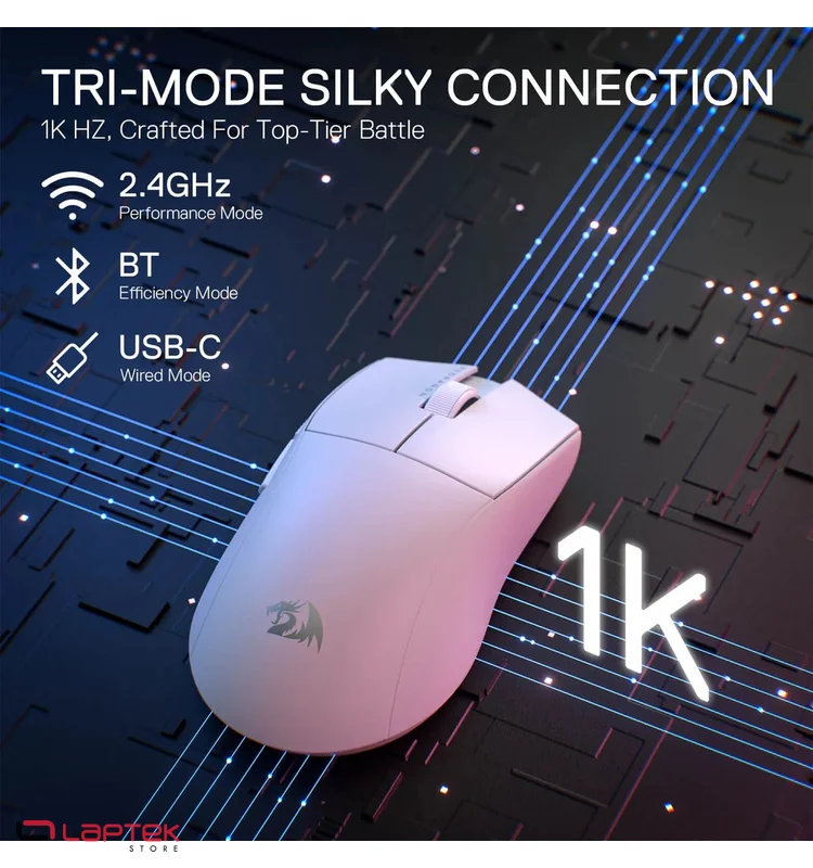 SOURIS GAMER - REDRAGON K1NG M916 STANDARD (1 kHz) BLANC REDRAGON  - Miniature 2
