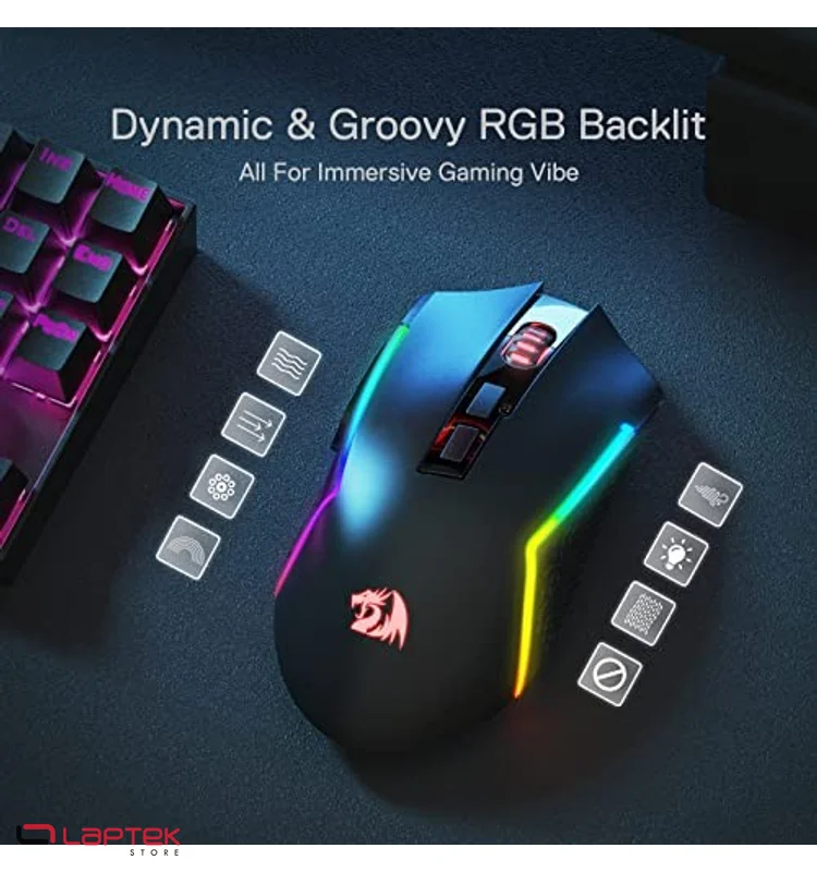 SOURIS GAMER - REDRAGON TRIDENT M693 LIT REDRAGON  - Miniature 2
