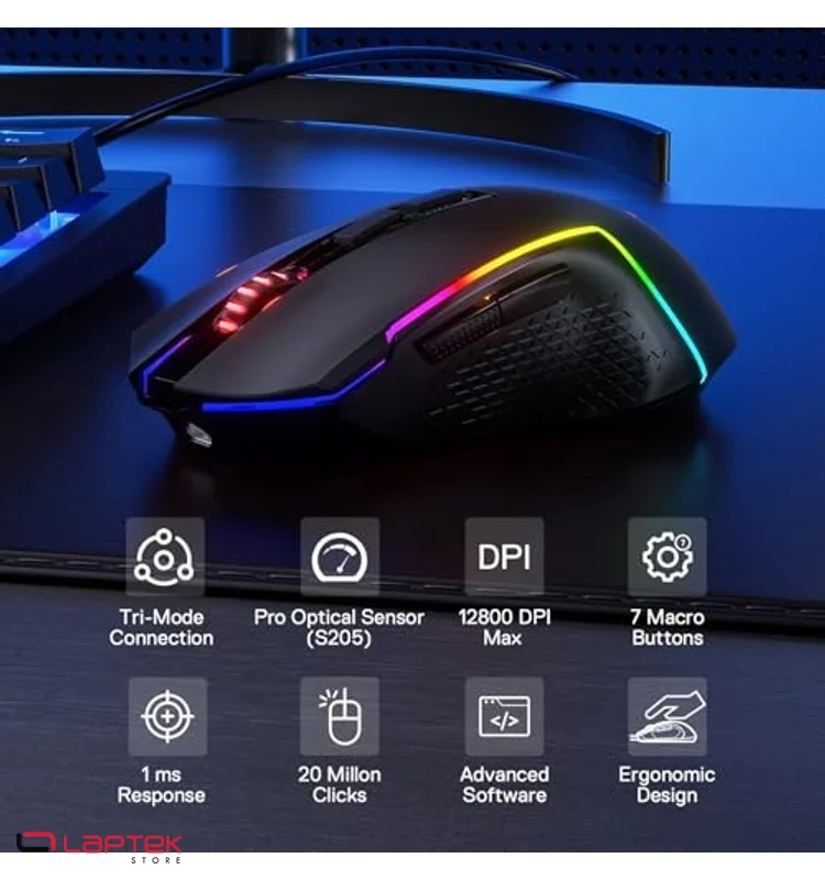 SOURIS GAMER - REDRAGON TRIDENT M693 LIT REDRAGON  - Miniature 3