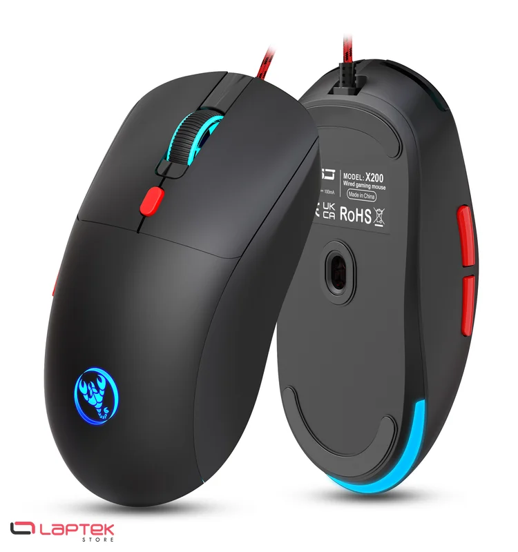 Souris Gamer USB HXSJ X200 Noir - RGB 125Hz