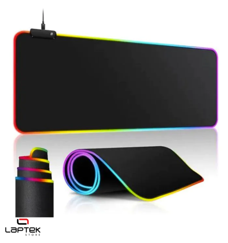 Tapis de Souris Gamer Led XXL 400 x 900 mm RGB - Noir - Vue 1 | Laptek Store Tunisie