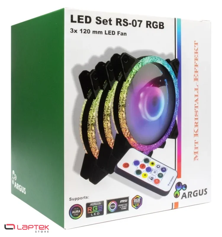 Ventilateur Argus RGB-FAN SET RS-07  - Miniature 2