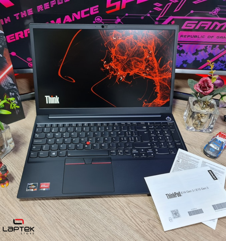 Lenovo ThinkPad E15 Gen 3 15,6_ – Ryzen 5 5500U – 16 Go RAM – 512 Go SSD NVMe – Full HD IPS – PC Portable Professionnel
