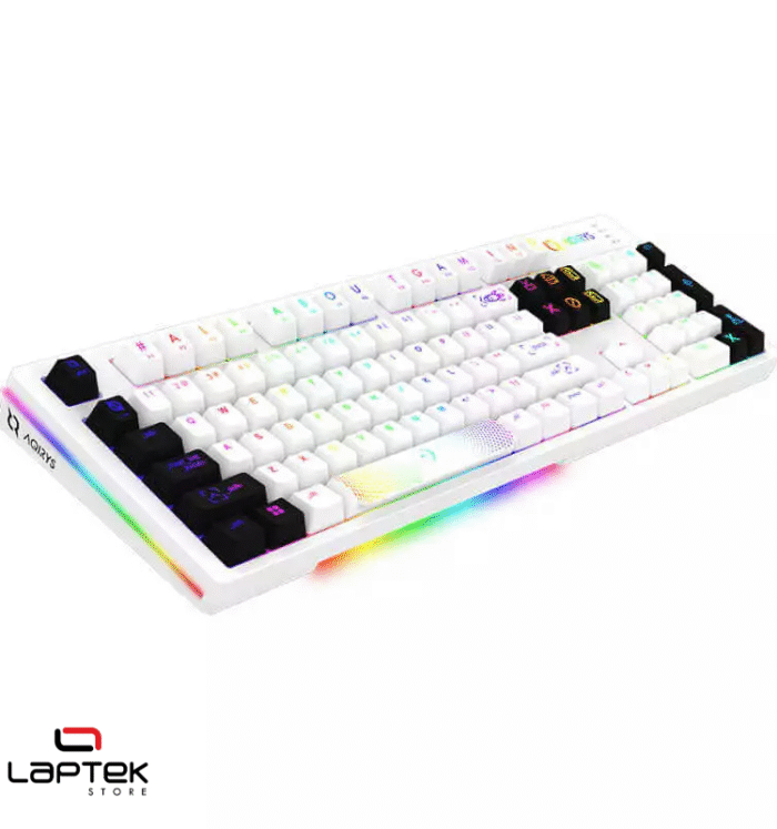 Clavier Mécanique AQIRYS ALUDRA, 100% Anti-ghosting, RGB -White