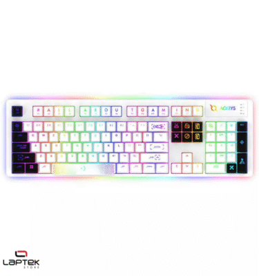 Clavier Mécanique AQIRYS ALUDRA, 100% Anti-ghosting, RGB -White