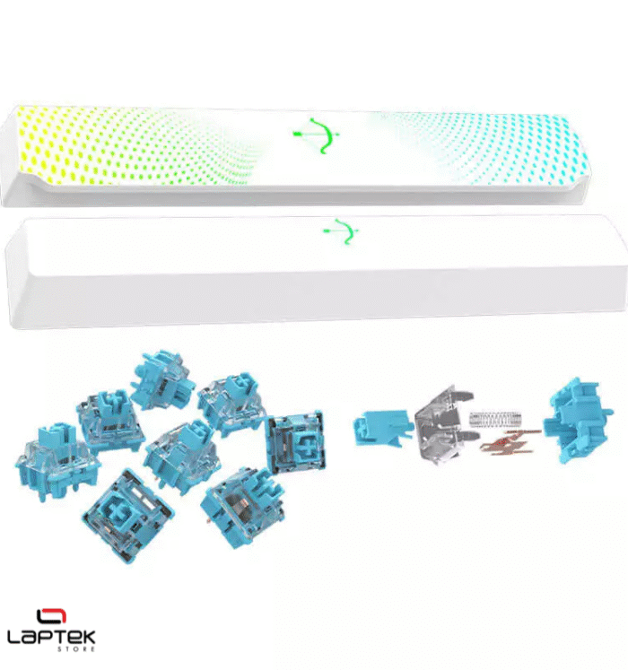 Clavier Mécanique AQIRYS ALUDRA, 100% Anti-ghosting, RGB -White
