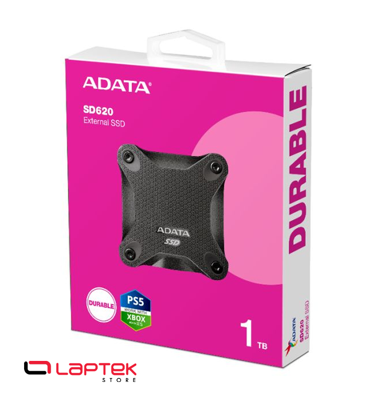 DISQUE DUR EXTERNE ADATA ASD620 1TO SSD USB 3.2 - NOIR