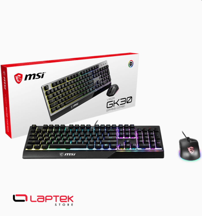 CLAVIER-GAMING-MSI VIGOR GK30 COMBO RGB - USB - NOIR