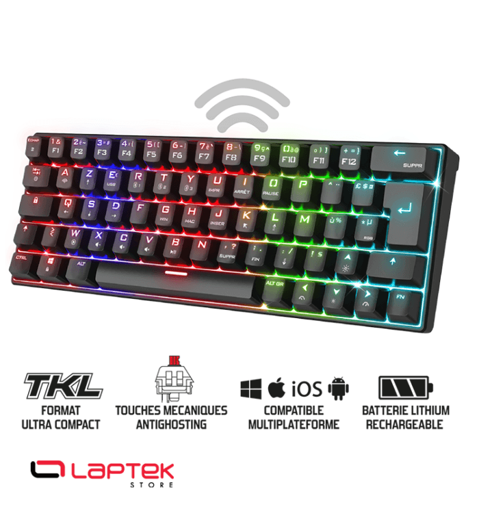 CLAVIER SOG XPERT K200 DARK MECA RGB SANS FIL – Image 2