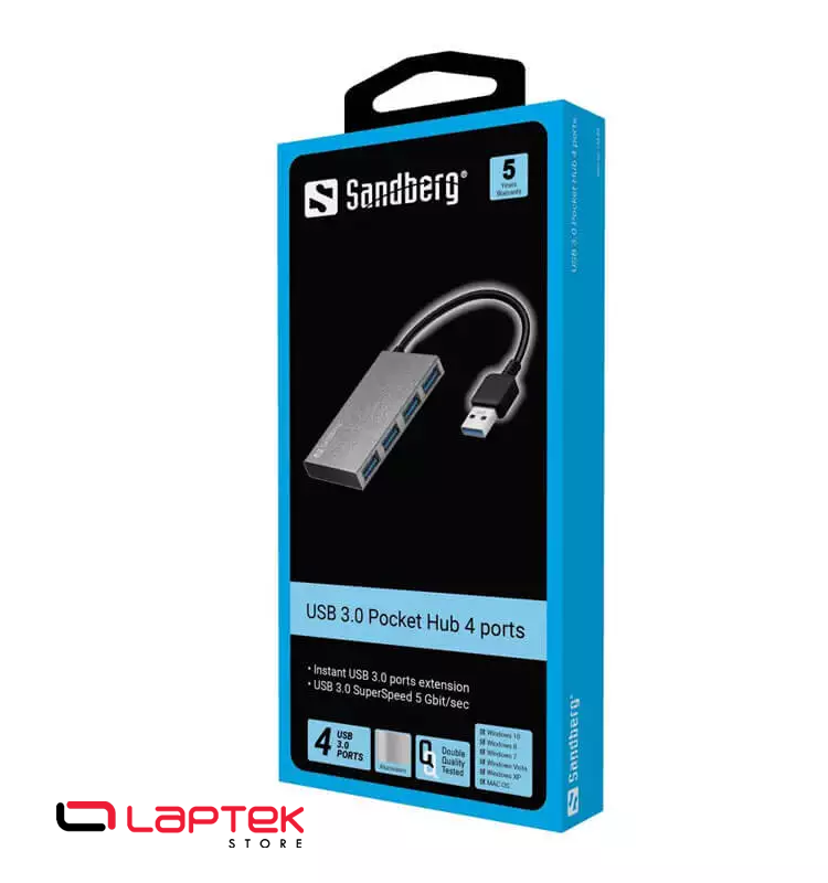 Sandberg USB-C to 4X-USB 3.0