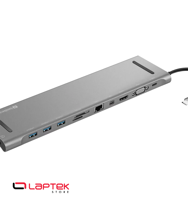 Station d'accueil SANDBERG Dock USB-C 10 IN-1 (136-31)