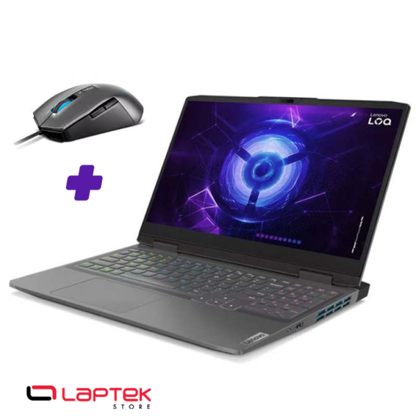 LENOVO GAMING I5-12450HX 15.6_FHD 16GO 512GB_SSD free dos LUNA_GREY RTX2050_B_4GB 24M + Mouse Gaming