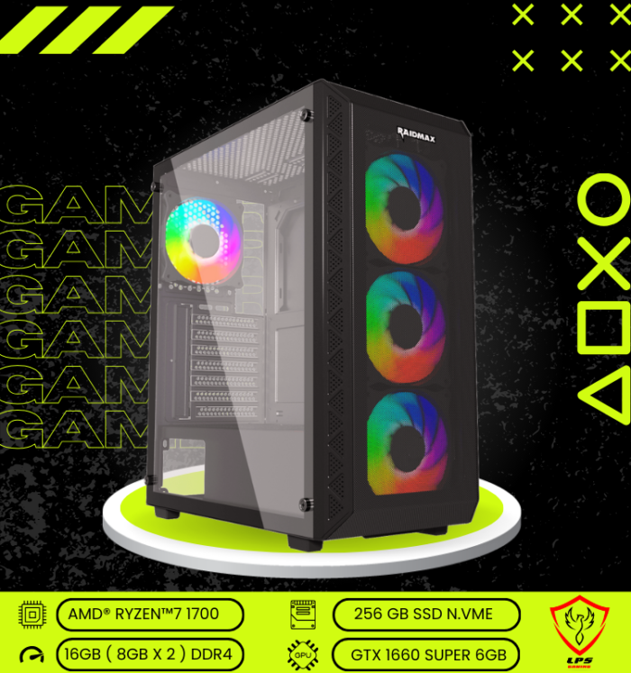 AMD Ryzen 7 1700 | GeForce GTX 1660S | 16 RAM DDR4 | 256 NVME | 512 HDD