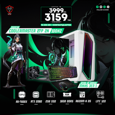 Full Setup Gamer | AMD Ryzen 5 7600X | NVIDIA RTX 2060 | 256 SSD 2.5 | 16 Ram DDR5 5600Mhz | MASTERLIQUID LITE 120 | WIFI