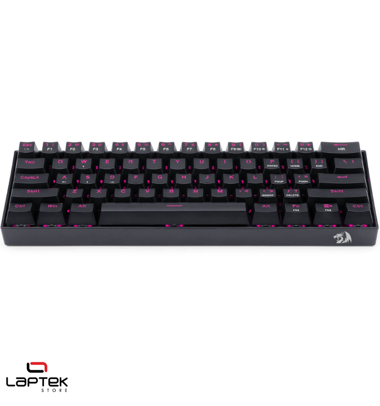 Clavier Gamer - MÉCANIQUE Redragon LAKSHMI K606 RAINBOW LED RED SWITCH - BLACK