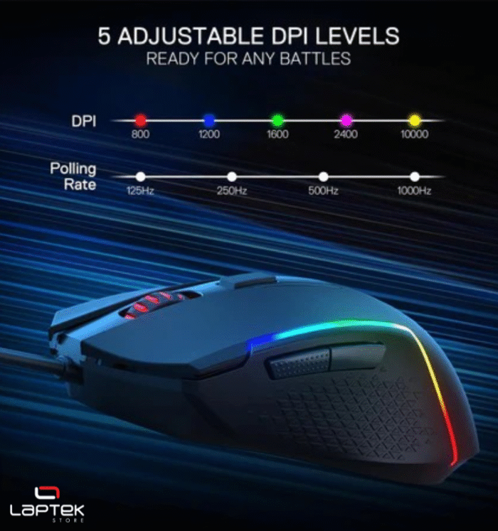 SOURIS REDRAGON TRIDENT BASIC M616-RGB BLACK