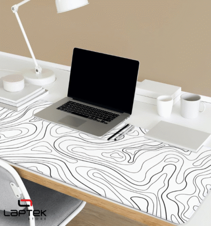 Tapis de Souris Topographique XXL 40x90 white